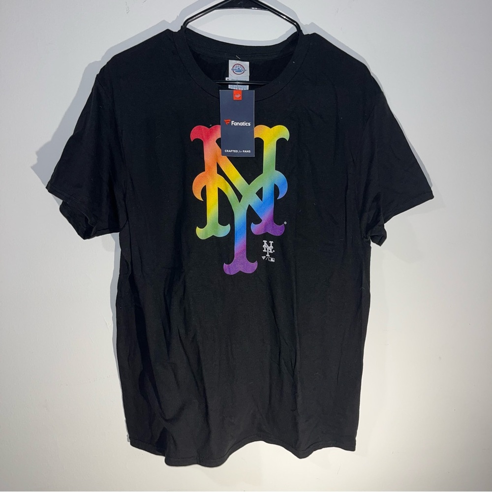 Fanatics Size LG NY Mets Pride Short Sleeve Tee